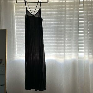 dark gray sheer maxi